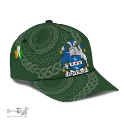 Irish Jenyson Coat Of Arms - Irish Family Crest St Patrick's Day Irish Cap