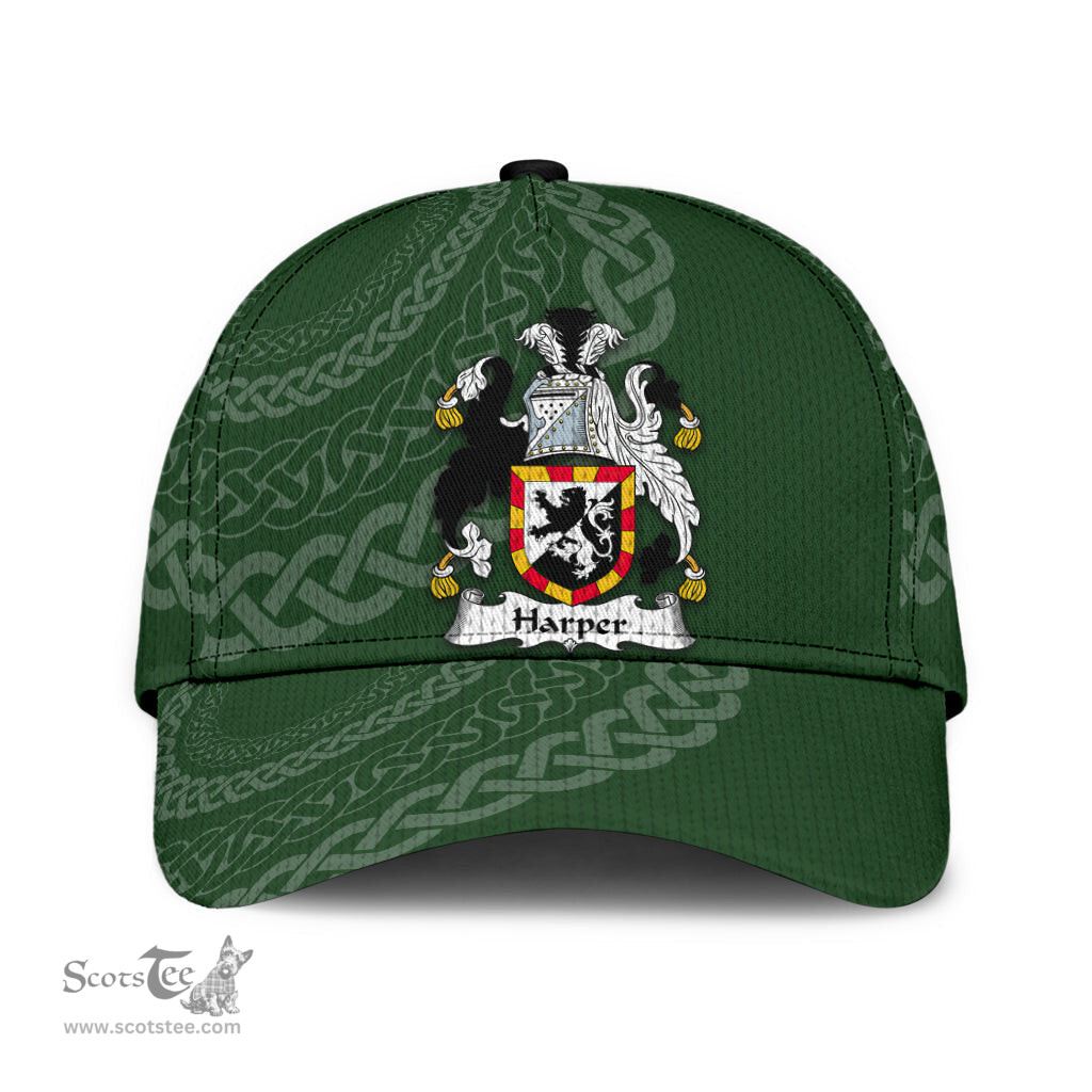 Irish Harper Coat Of Arms - Irish Family Crest St Patrick's Day Irish Cap
