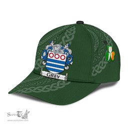 Irish Grey Coat Of Arms - Irish Family Crest St Patrick's Day Irish Cap