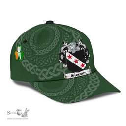 Irish Gleeson Coat Of Arms - Irish Family Crest St Patrick's Day Irish Cap