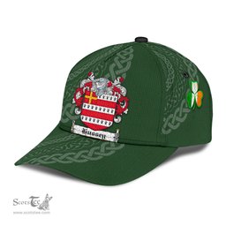 Irish Hussey Coat Of Arms - Irish Family Crest St Patrick's Day Irish Cap
