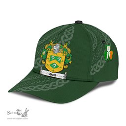 Irish Hall Coat Of Arms - Irish Family Crest St Patrick's Day Irish Cap