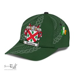 Irish Keating Coat Of Arms - Irish Family Crest St Patrick's Day Irish Cap