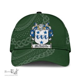 Irish Mcauliffe Coat Of Arms - Irish Family Crest St Patrick's Day Irish Cap