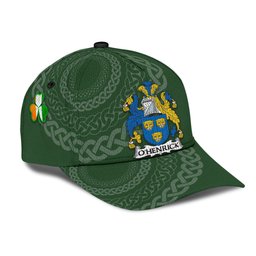 Irish Ohenrick Coat Of Arms - Irish Family Crest St Patrick's Day Irish Cap