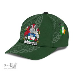 Irish Lenaghan Coat Of Arms - Irish Family Crest St Patrick's Day Irish Cap