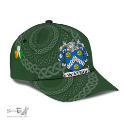 Irish Waters Coat Of Arms - Irish Family Crest St Patrick's Day Irish Cap