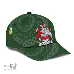 Irish Mather Coat Of Arms - Irish Family Crest St Patrick's Day Irish Cap