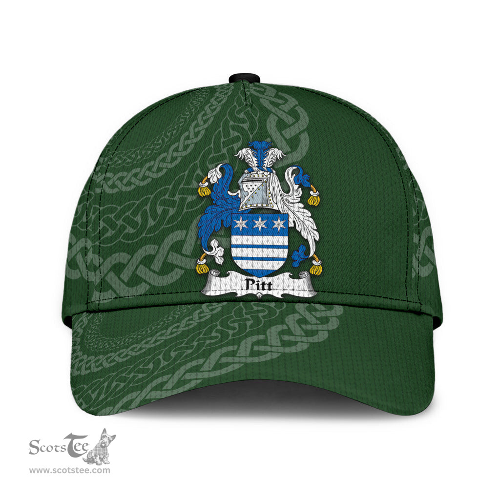 Irish Pitt Coat Of Arms - Irish Family Crest St Patrick's Day Irish Cap