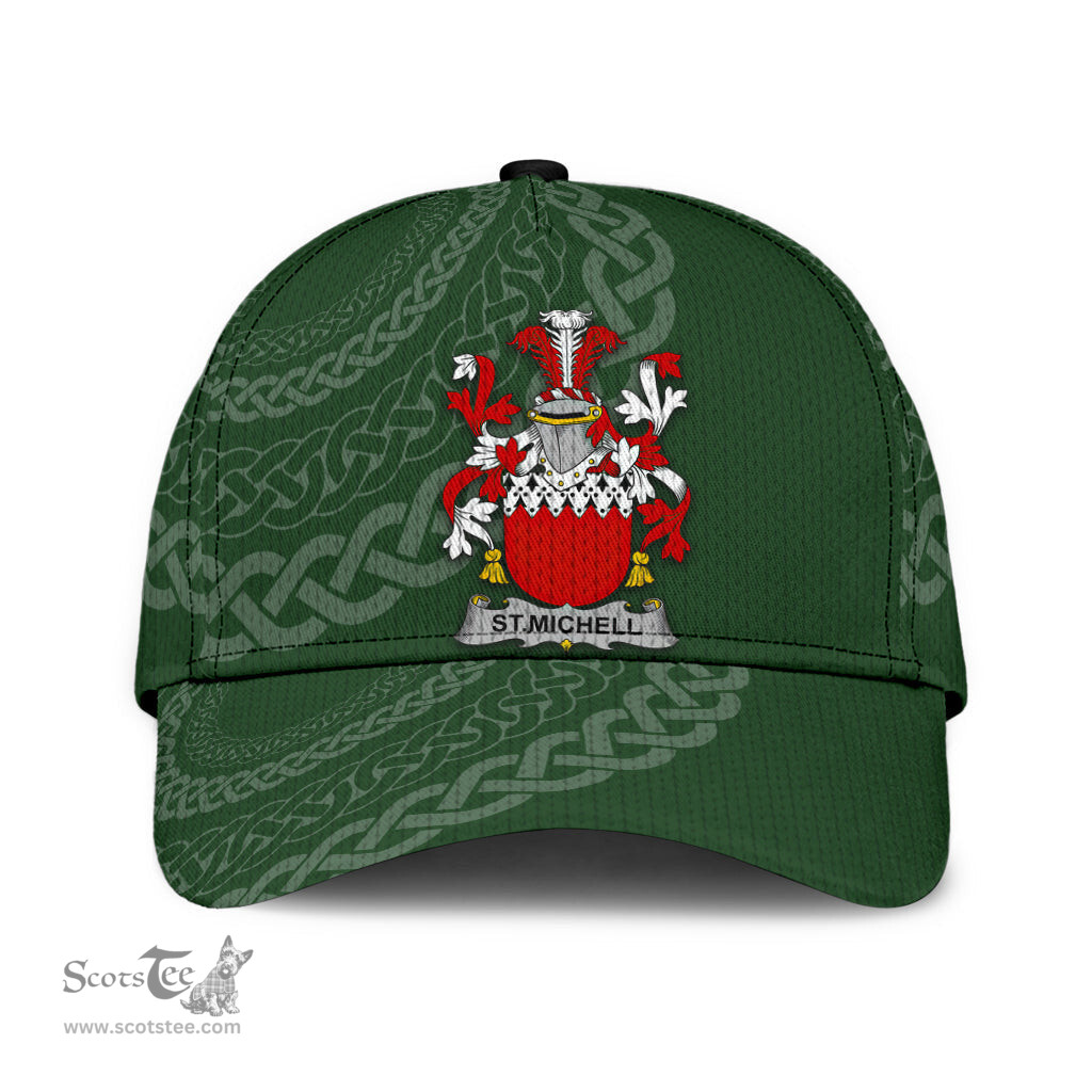 Irish St Michell Coat Of Arms - Irish Family Crest St Patrick's Day Irish Cap