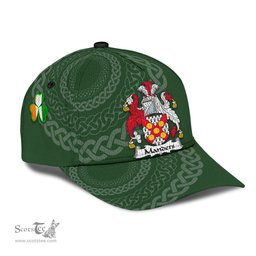 Irish Manders Coat Of Arms - Irish Family Crest St Patrick's Day Irish Cap