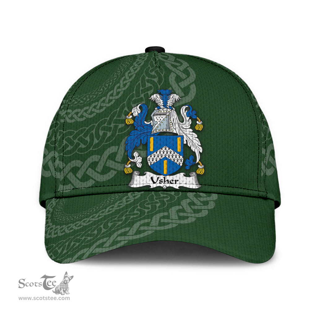 Irish Usher Coat Of Arms - Irish Family Crest St Patrick's Day Irish Cap