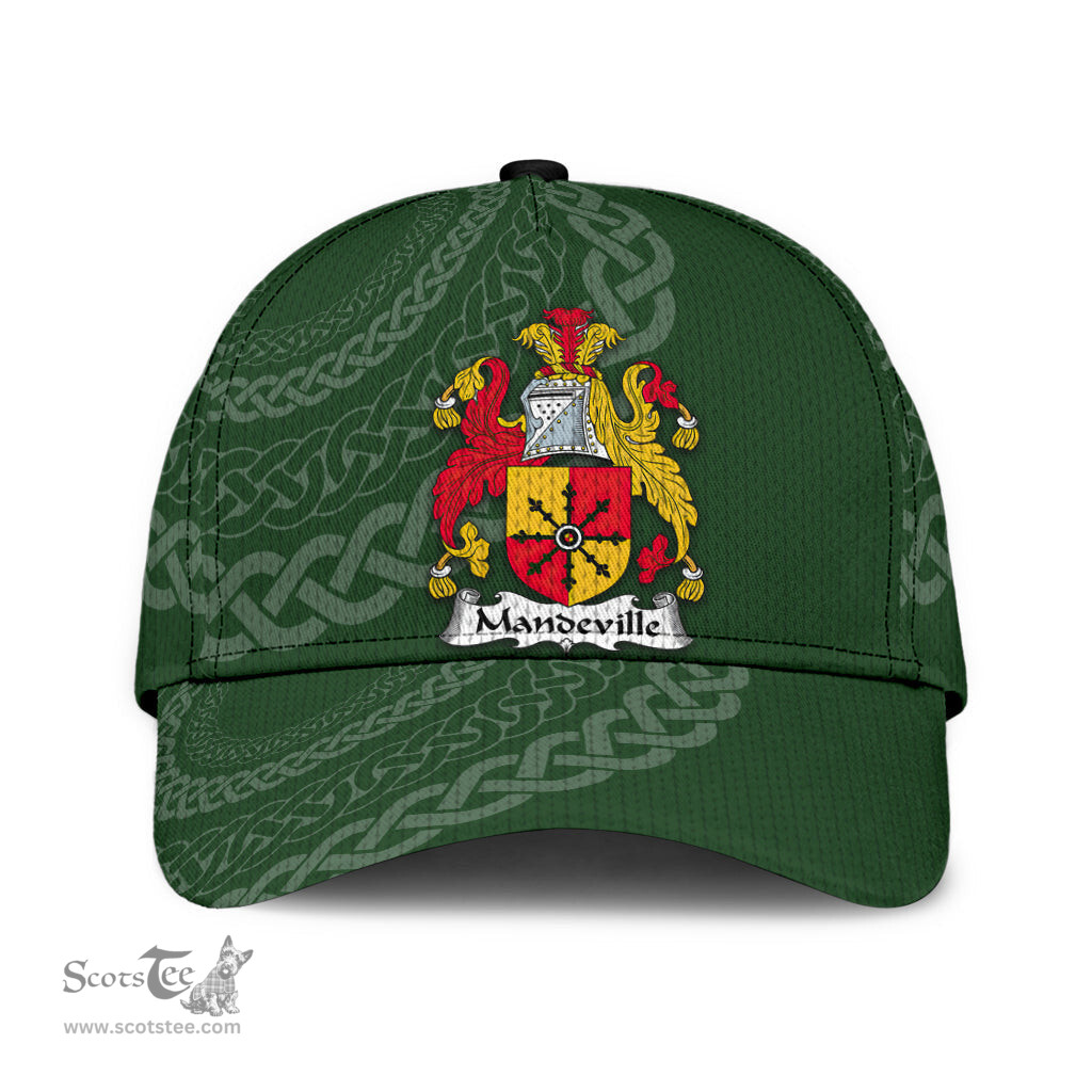 Irish Mandeville Coat Of Arms - Irish Family Crest St Patrick's Day Irish Cap