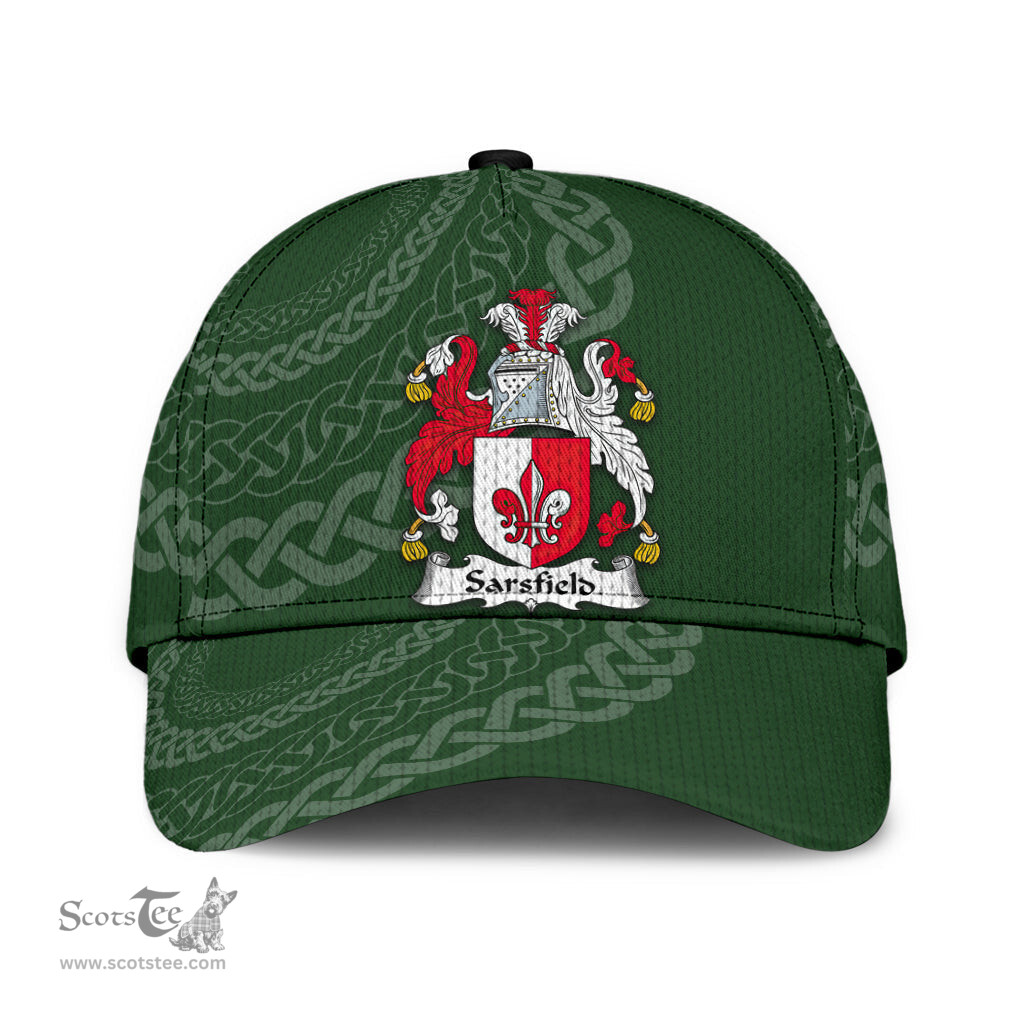 Irish Sarsfield Coat Of Arms - Irish Family Crest St Patrick's Day Irish Cap