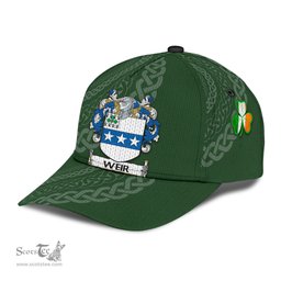 Irish Weir Coat Of Arms - Irish Family Crest St Patrick's Day Irish Cap