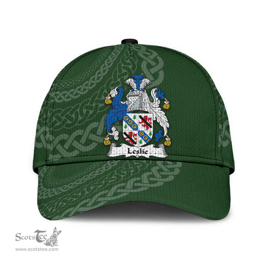 Irish Leslie Coat Of Arms - Irish Family Crest St Patrick's Day Irish Cap