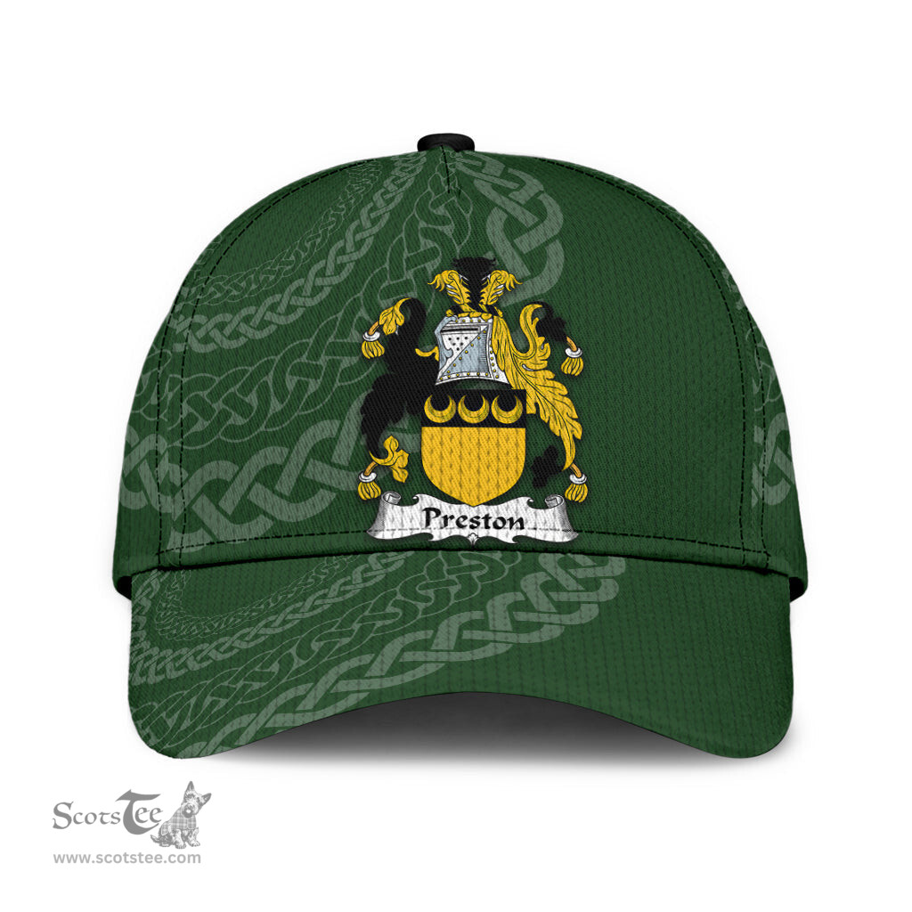 Irish Preston Coat Of Arms - Irish Family Crest St Patrick's Day Irish Cap