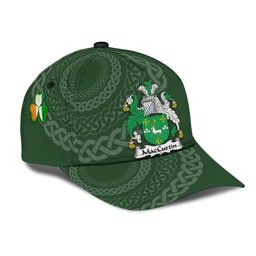 Irish Maccurtin Coat Of Arms - Irish Family Crest St Patrick's Day Irish Cap
