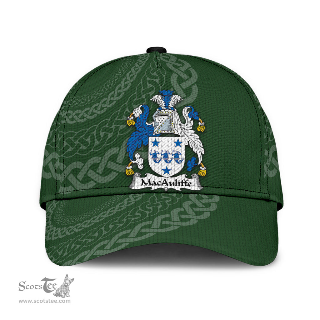 Irish Macauliffe Coat Of Arms - Irish Family Crest St Patrick's Day Irish Cap