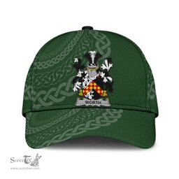 Irish Worth Coat Of Arms - Irish Family Crest St Patrick's Day Irish Cap