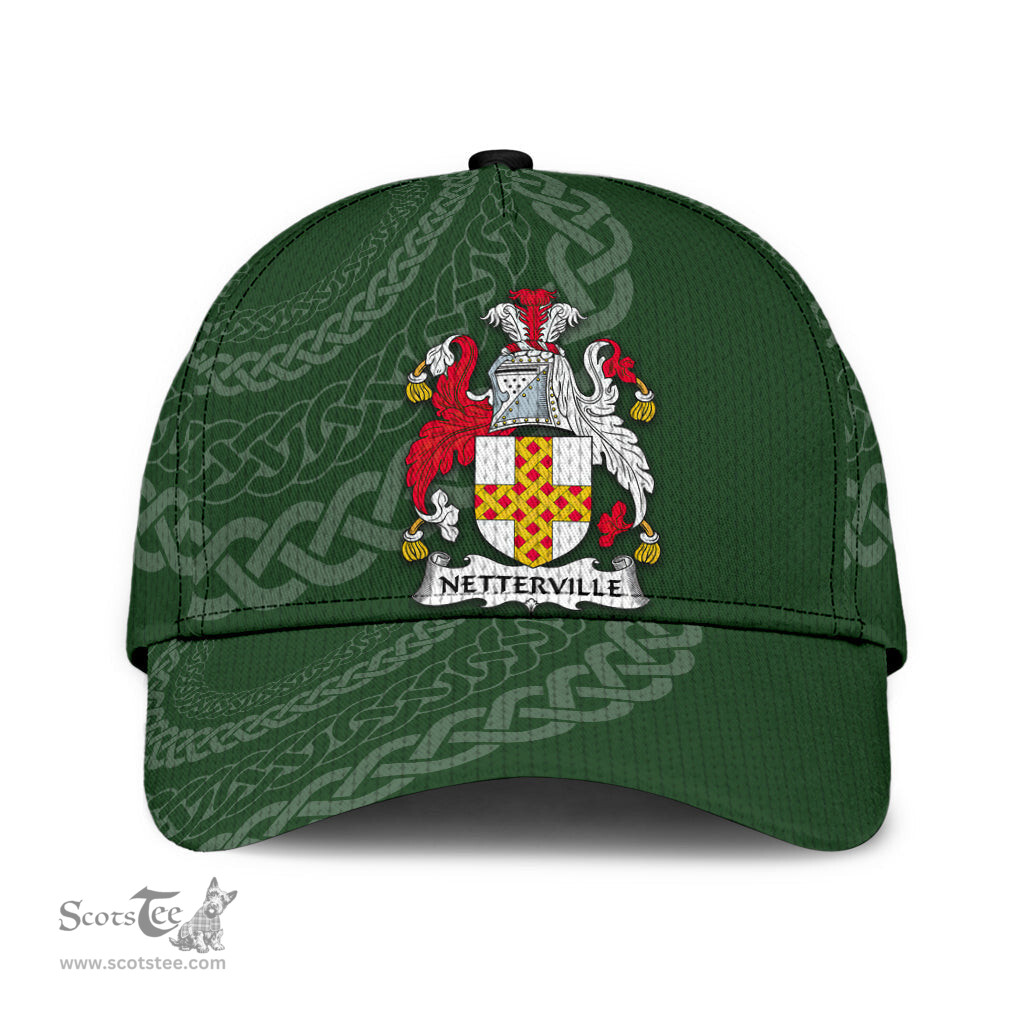 Irish Netterville Coat Of Arms - Irish Family Crest St Patrick's Day Irish Cap