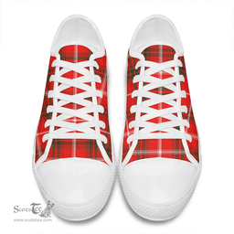 Scottish Duke of Rothesay Modern Clan Tartan Low Top Shoes - Classic Scottish Plaid Tartan Plaid