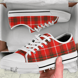 Scottish Duke of Rothesay Modern Clan Tartan Low Top Shoes - Classic Scottish Plaid Tartan Plaid