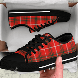 Scottish Duke of Rothesay Modern Clan Tartan Low Top Shoes - Classic Scottish Plaid Tartan Plaid