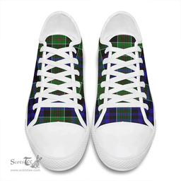 Scottish Newman Clan Tartan Low Top Shoes - Classic Scottish Plaid Tartan Plaid