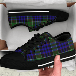 Scottish Newman Clan Tartan Low Top Shoes - Classic Scottish Plaid Tartan Plaid