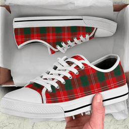 Scottish Chisholm Modern Clan Tartan Low Top Shoes - Crest Classic Scottish Plaid Tartan Plaid
