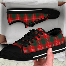 Scottish Chisholm Modern Clan Tartan Low Top Shoes - Crest Classic Scottish Plaid Tartan Plaid