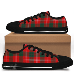 Scottish Chisholm Modern Clan Tartan Low Top Shoes - Crest Classic Scottish Plaid Tartan Plaid