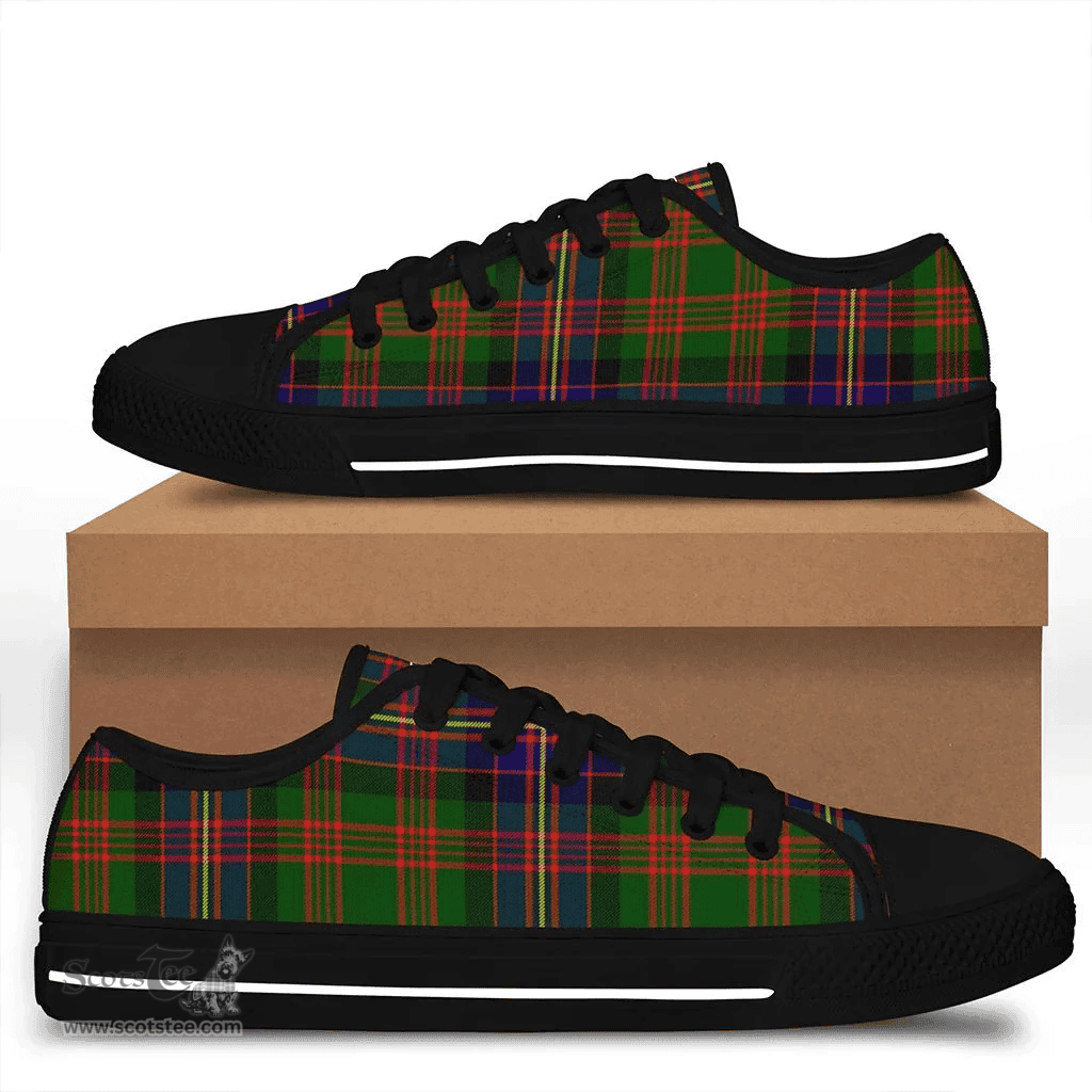 Scottish Cochrane Modern Clan Tartan Low Top Shoes - Crest Classic Scottish Plaid Tartan Plaid