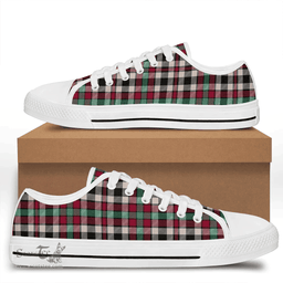 Scottish Borthwick Dress Ancient Clan Tartan Low Top Shoes - Crest Classic Scottish Plaid Tartan Plaid