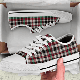 Scottish Borthwick Dress Ancient Clan Tartan Low Top Shoes - Crest Classic Scottish Plaid Tartan Plaid