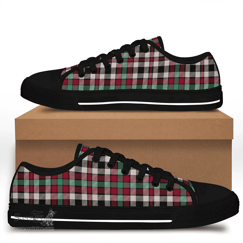 Scottish Borthwick Dress Ancient Clan Tartan Low Top Shoes - Crest Classic Scottish Plaid Tartan Plaid