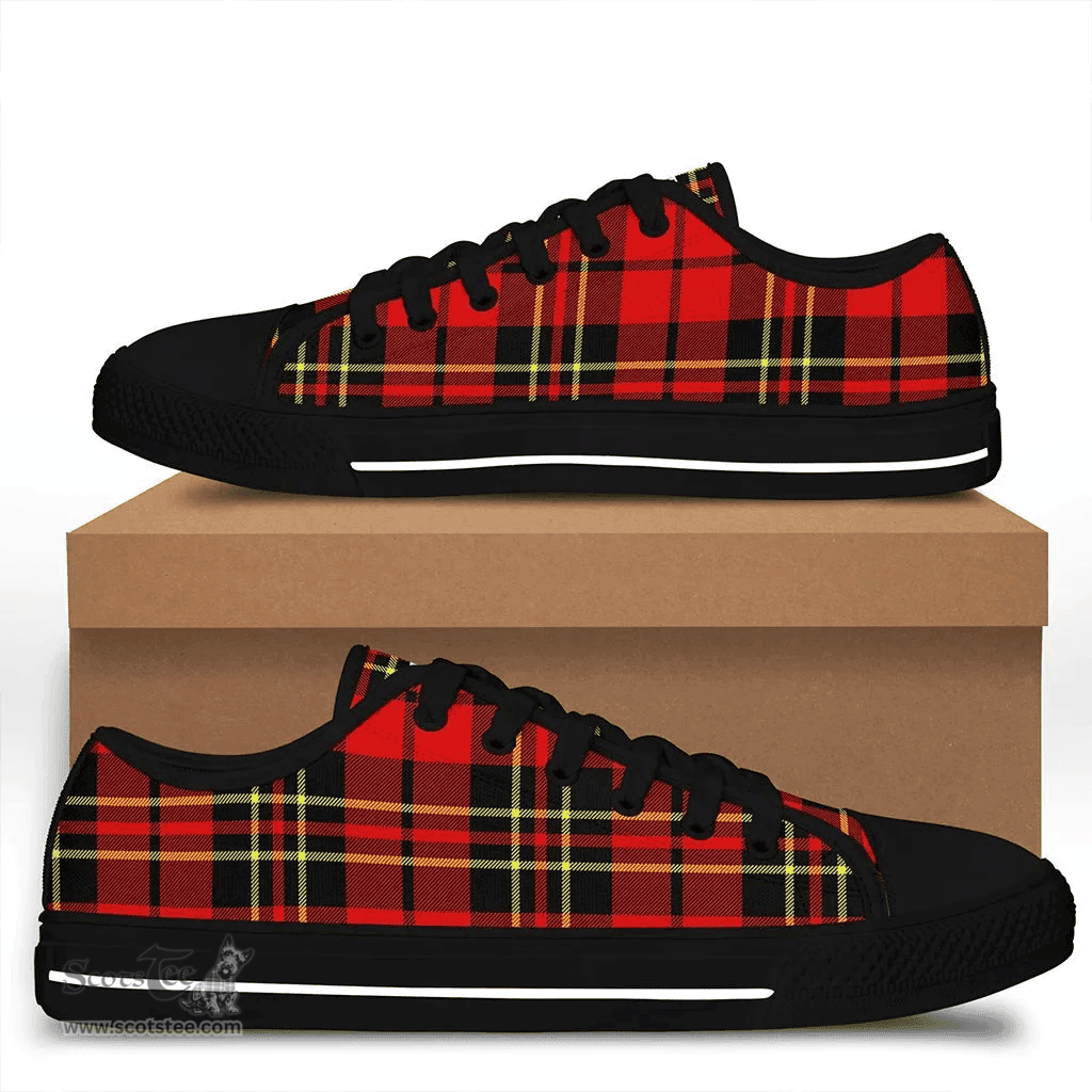 Scottish Brodie Modern Clan Tartan Low Top Shoes - Crest Classic Scottish Plaid Tartan Plaid
