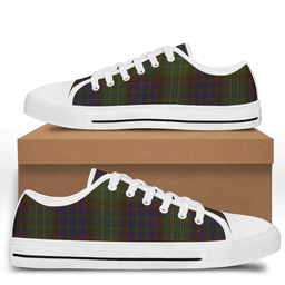 Scottish Cunningham Hunting Modern Clan Tartan Low Top Shoes - Crest Classic Scottish Plaid Tartan Plaid