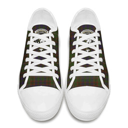 Scottish Cunningham Hunting Modern Clan Tartan Low Top Shoes - Crest Classic Scottish Plaid Tartan Plaid