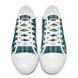 Scottish Graham of Montrose Ancient Clan Tartan Low Top Shoes - Crest Classic Scottish Plaid Tartan Plaid