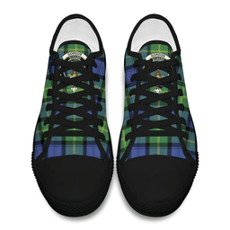 Scottish Gordon Old Ancient Clan Tartan Low Top Shoes - Crest Classic Scottish Plaid Tartan Plaid