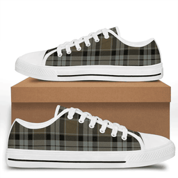 Scottish Graham of Menteith Weathered Clan Tartan Low Top Shoes - Crest Classic Scottish Plaid Tartan Plaid