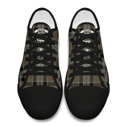 Scottish Graham of Menteith Weathered Clan Tartan Low Top Shoes - Crest Classic Scottish Plaid Tartan Plaid