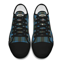 Scottish Cockburn Modern Clan Tartan Low Top Shoes - Crest Classic Scottish Plaid Tartan Plaid