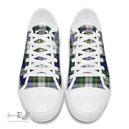 Scottish Gordon Dress Modern Clan Tartan Low Top Shoes - Crest Classic Scottish Plaid Tartan Plaid