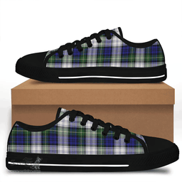 Scottish Gordon Dress Modern Clan Tartan Low Top Shoes - Crest Classic Scottish Plaid Tartan Plaid