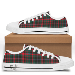 Scottish Cumming Hunting Modern Clan Tartan Low Top Shoes - Crest Classic Scottish Plaid Tartan Plaid