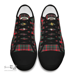 Scottish Cumming Hunting Modern Clan Tartan Low Top Shoes - Crest Classic Scottish Plaid Tartan Plaid