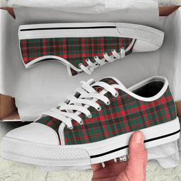 Scottish Cumming Hunting Modern Clan Tartan Low Top Shoes - Crest Classic Scottish Plaid Tartan Plaid